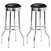Theodore Upholstered Top Bar Stools Black and Chrome (Set of 2) - Imperial Furniture (Las Vegas, NV) - Multi Location