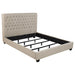 Chloe Tufted Upholstered California King Bed Oatmeal - Imperial Furniture (Las Vegas, NV) - Multi Location