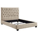 Chloe Tufted Upholstered Queen Bed Oatmeal - Imperial Furniture (Las Vegas, NV) - Multi Location