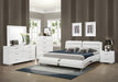 Jeremaine 5-piece Eastern King Bedroom Set Glossy White - Imperial Furniture (Las Vegas, NV) - Multi Location
