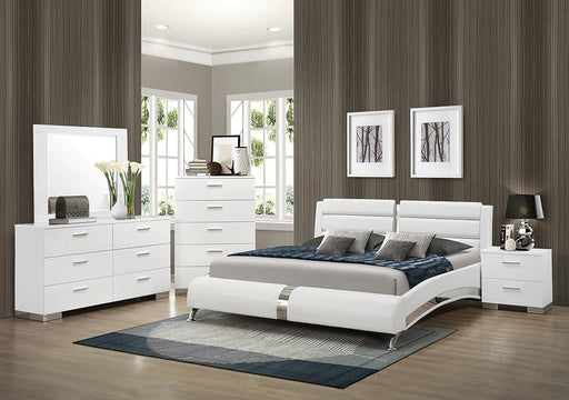 Jeremaine 5-piece California King Bedroom Set Glossy White - Imperial Furniture (Las Vegas, NV) - Multi Location
