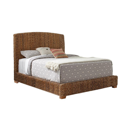 Laughton Hand-Woven Banana Leaf California King, E.King, & Queen Bed Amber - Imperial Furniture (Las Vegas, NV) - Multi Location