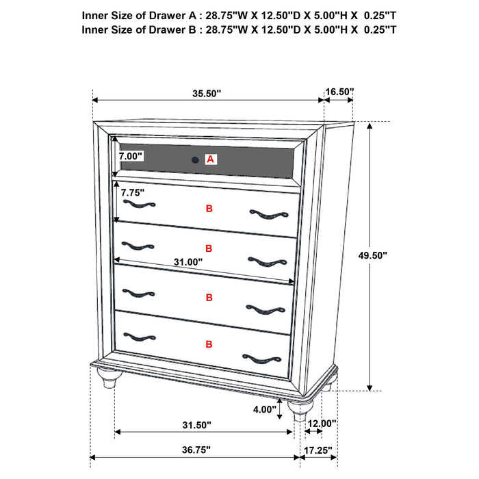 Barzini Bedroom Set White - Imperial Furniture (Las Vegas, NV) - Multi Location