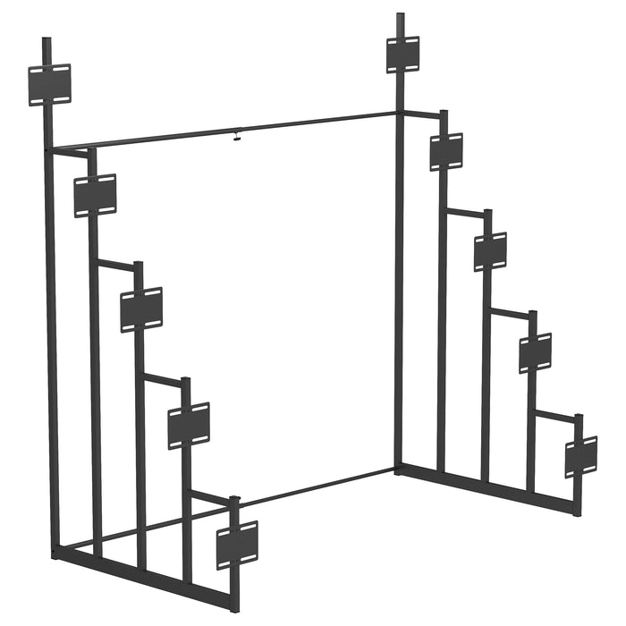 Duarto 5-tier Headboard Display Rack Black - Imperial Furniture (Las Vegas, NV) - Multi Location
