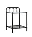 Livingston 1-shelf Nightstand with Glass Top Dark Bronze - Imperial Furniture (Las Vegas, NV) - Multi Location