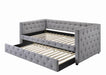 Mockern Tufted Upholstered Daybed with Trundle Grey - Imperial Furniture (Las Vegas, NV) - Multi Location