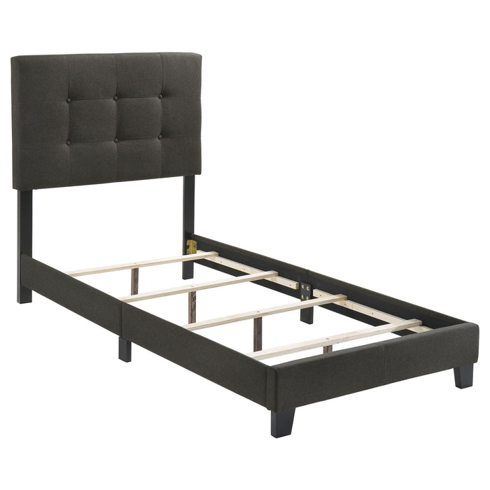 Mapes Tufted Upholstered Eastern King, Queen, Twin & Full Bed Charcoal & Grey - Imperial Furniture (Las Vegas, NV) - Multi Location