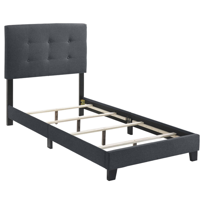 Mapes Tufted Upholstered Eastern King, Queen, Twin & Full Bed Charcoal & Grey - Imperial Furniture (Las Vegas, NV) - Multi Location