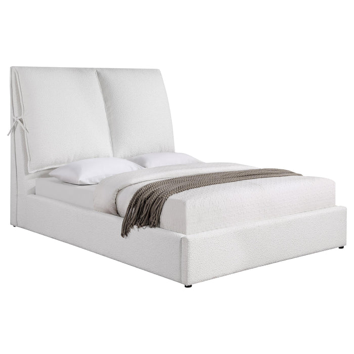 Gwendoline Upholstered Platform Bed with Pillow Headboard White - Imperial Furniture (Las Vegas, NV) - Multi Location