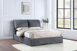 Laurel Upholstered Platform Bed with Pillow Headboard Charcoal Grey - Imperial Furniture (Las Vegas, NV) - Multi Location