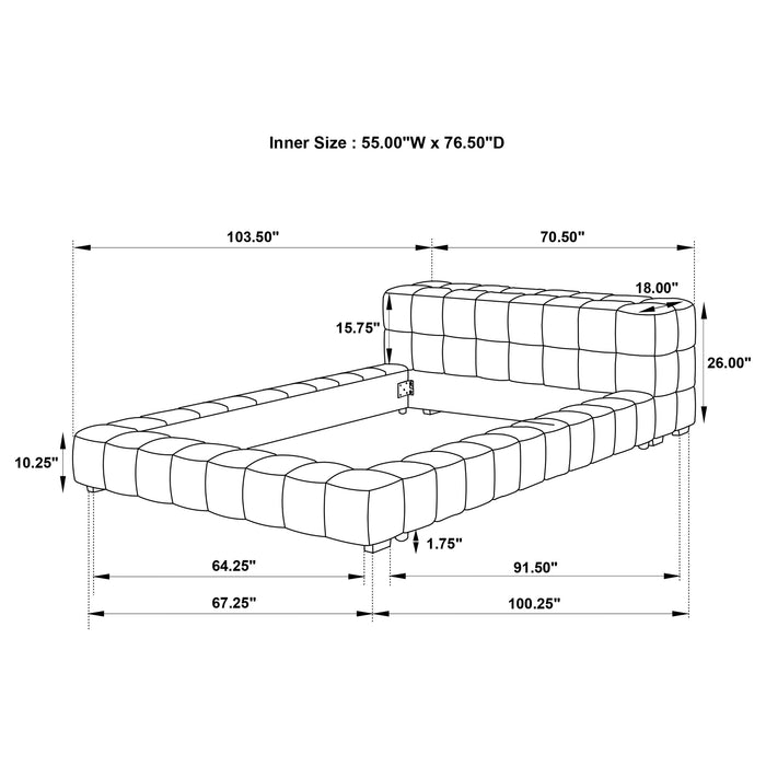 Trinity California King, E.king, Queen, & Full Bed Green & Light Taupe - Imperial Furniture (Las Vegas, NV) - Multi Location
