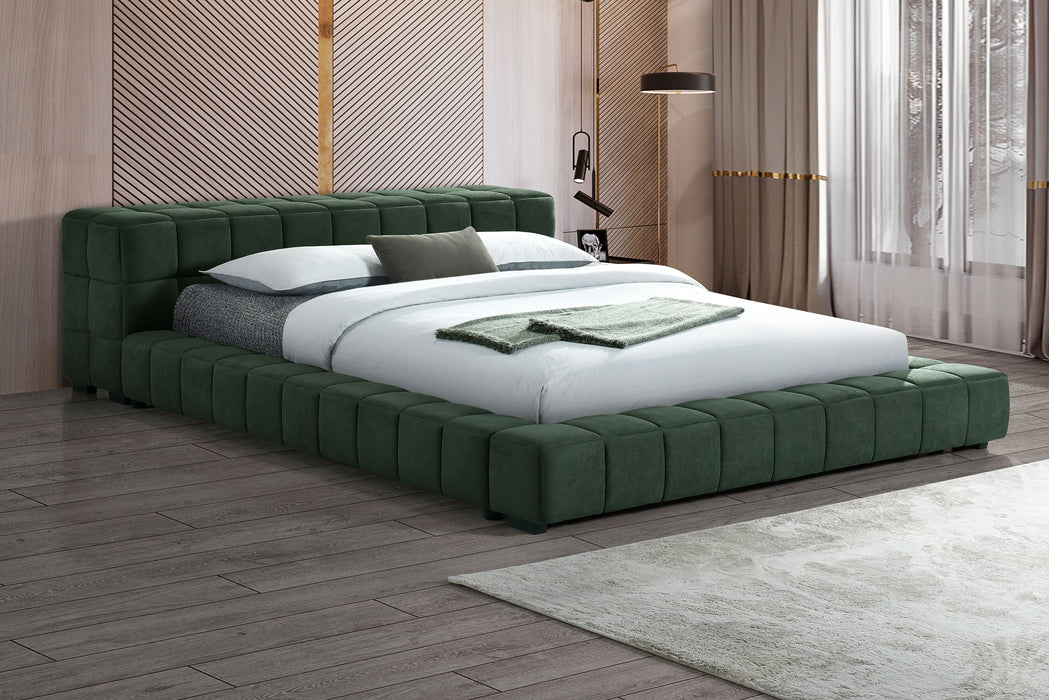 Trinity California King, E.king, Queen, & Full Bed Green & Light Taupe - Imperial Furniture (Las Vegas, NV) - Multi Location