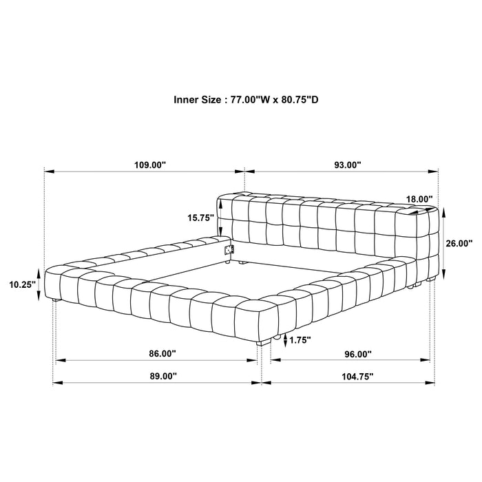 Trinity California King, E.king, Queen, & Full Bed Green & Light Taupe - Imperial Furniture (Las Vegas, NV) - Multi Location