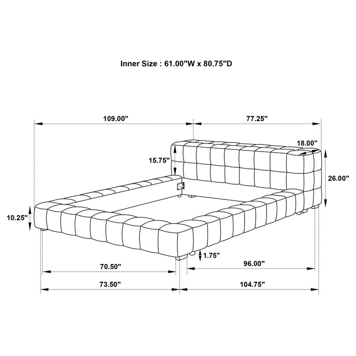Trinity California King, E.king, Queen, & Full Bed Green & Light Taupe - Imperial Furniture (Las Vegas, NV) - Multi Location