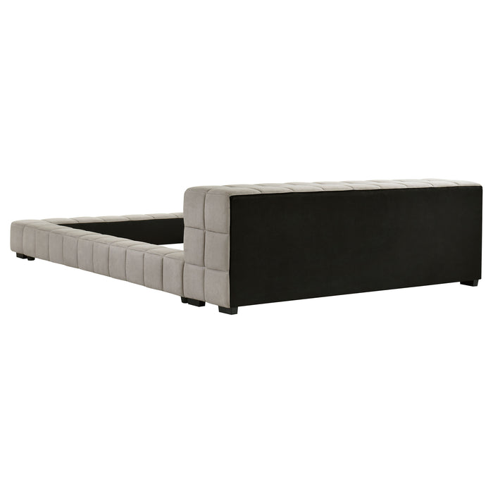 Trinity California King, E.king, Queen, & Full Bed Green & Light Taupe - Imperial Furniture (Las Vegas, NV) - Multi Location