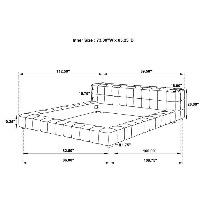 Trinity California King, E.king, Queen, & Full Bed Green & Light Taupe - Imperial Furniture (Las Vegas, NV) - Multi Location