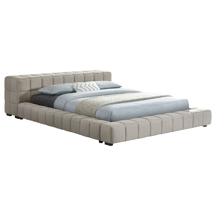 Trinity California King, E.king, Queen, & Full Bed Green & Light Taupe - Imperial Furniture (Las Vegas, NV) - Multi Location