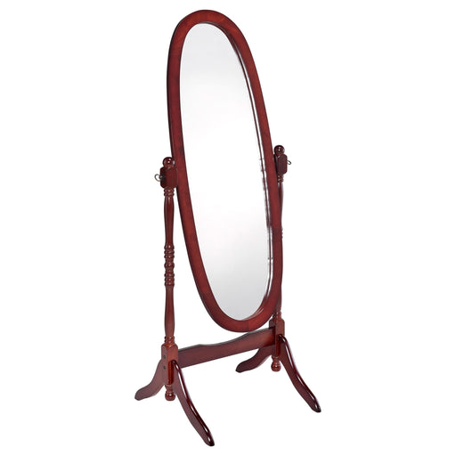 Foyet Oval Cheval Mirror Merlot - Imperial Furniture (Las Vegas, NV) - Multi Location