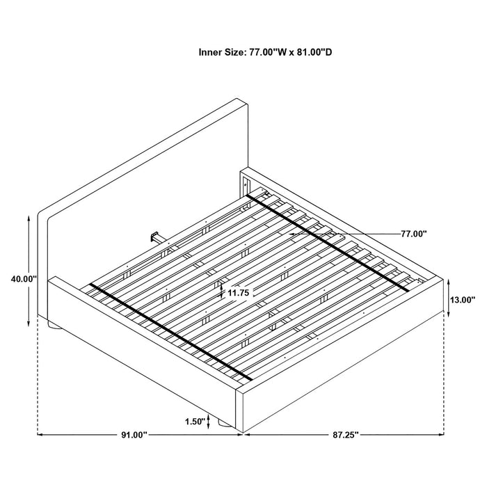 Gregory Bed Grey - Imperial Furniture (Las Vegas, NV) - Multi Location