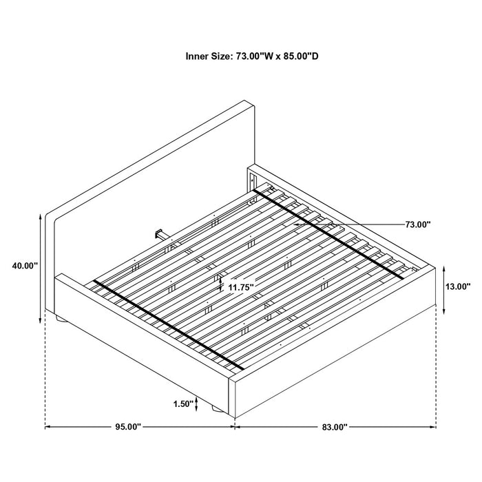 Gregory Bed Grey - Imperial Furniture (Las Vegas, NV) - Multi Location