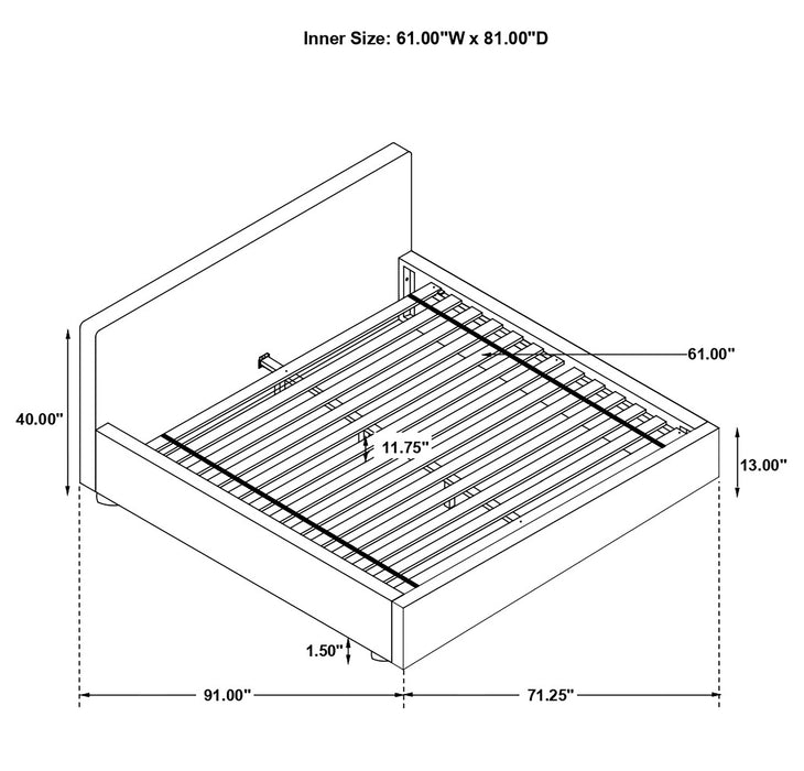 Gregory Bed Grey - Imperial Furniture (Las Vegas, NV) - Multi Location