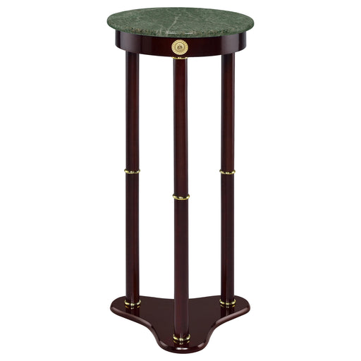 Edie Round Marble Top Accent Table Merlot - Imperial Furniture (Las Vegas, NV) - Multi Location