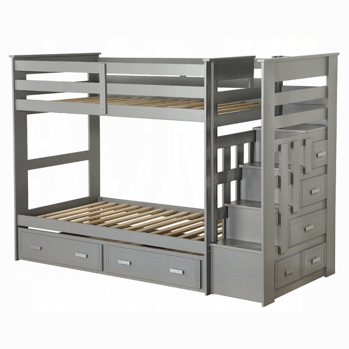 Allentown Twin-Twin Bunk Bed With Trundle and Storage - Imperial Furniture (Las Vegas, NV) - Multi Location