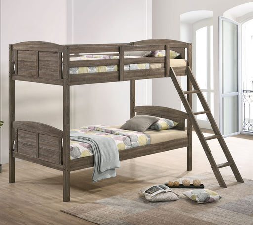 Flynn Bunk Bed Weathered Brown - Imperial Furniture (Las Vegas, NV) - Multi Location