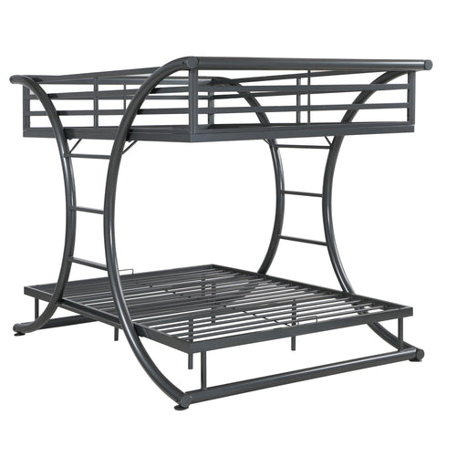 Stephan Full Over Full Bunk Bed Gunmetal - Imperial Furniture (Las Vegas, NV) - Multi Location