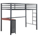 Fisher Twin Workstation Loft Bed Gunmetal - Imperial Furniture (Las Vegas, NV) - Multi Location