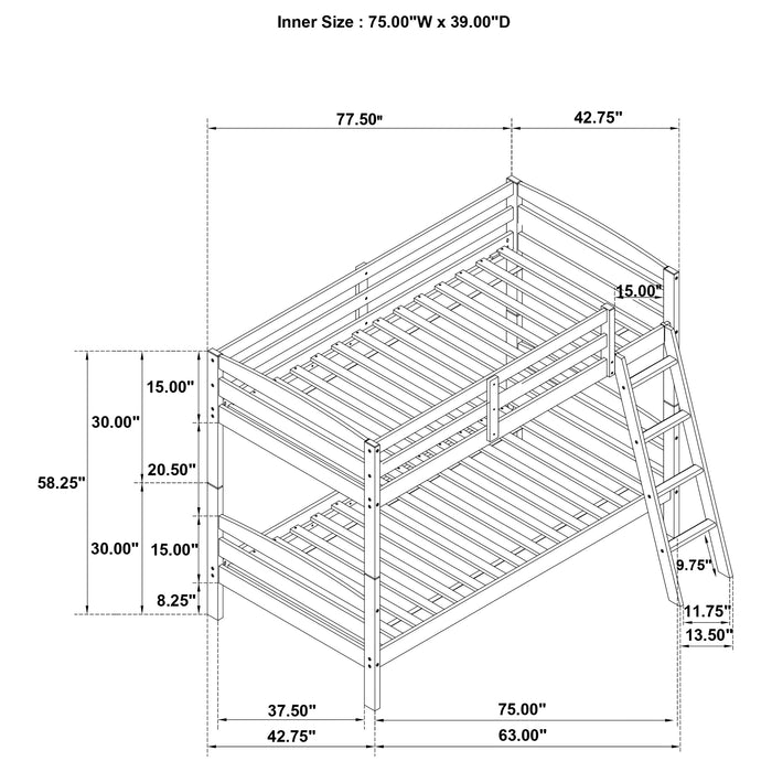 Rhea Bunk Bed - Imperial Furniture (Las Vegas, NV) - Multi Location