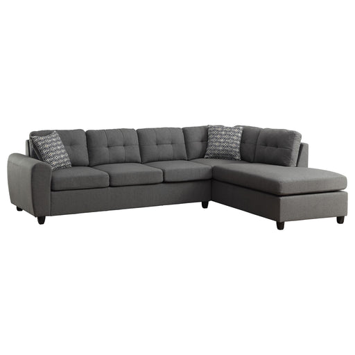 Stonenesse Tufted Sectional Grey - Imperial Furniture (Las Vegas, NV) - Multi Location