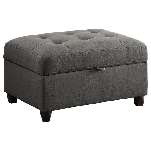 Stonenesse Tufted Storage Ottoman Grey - Imperial Furniture (Las Vegas, NV) - Multi Location