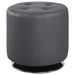 Bowman Round Upholstered Ottoman Grey - Imperial Furniture (Las Vegas, NV) - Multi Location