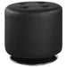 Bowman Round Upholstered Ottoman Black - Imperial Furniture (Las Vegas, NV) - Multi Location