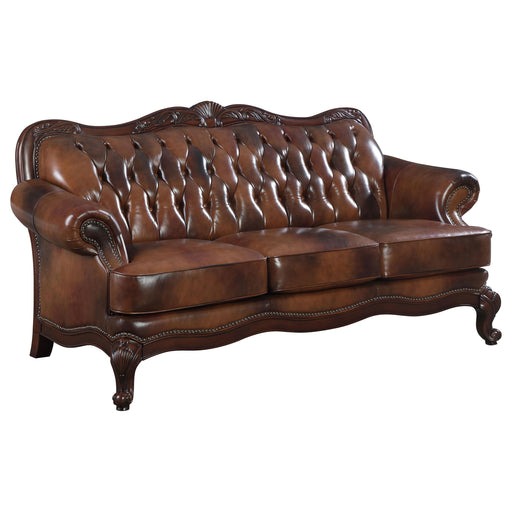 Victoria Rolled Arm Sofa Tri-tone and Brown - Imperial Furniture (Las Vegas, NV) - Multi Location