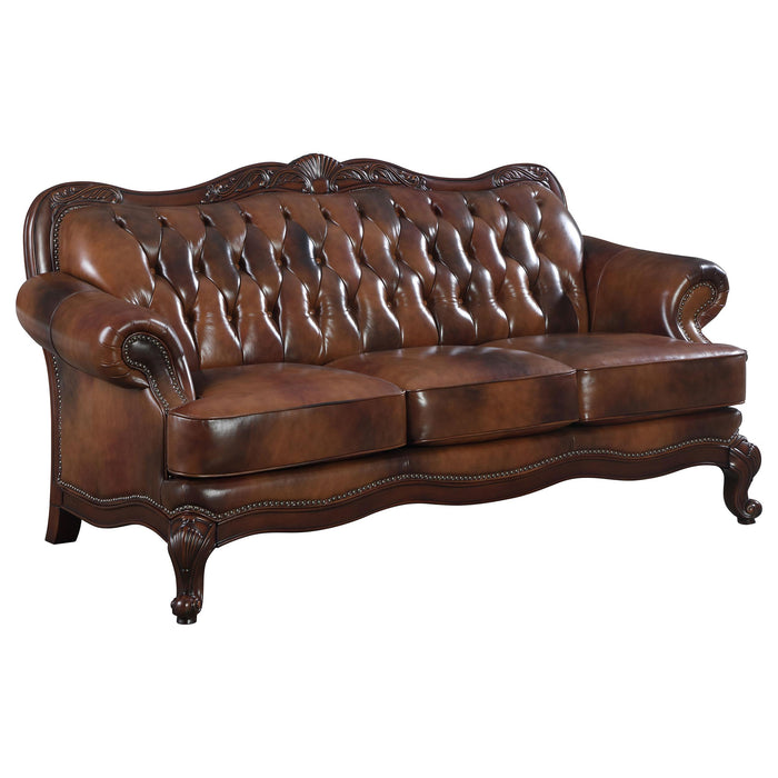 Victoria Rolled Arm Sofa Tri-tone and Brown - Imperial Furniture (Las Vegas, NV) - Multi Location