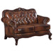 Victoria Tufted Back Loveseat Tri-tone and Brown - Imperial Furniture (Las Vegas, NV) - Multi Location