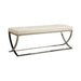 Walton Bench with Metal Base White and Chrome - Imperial Furniture (Las Vegas, NV) - Multi Location