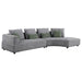 Toscano 134-inch Upholstered Sectional Sofa Grey - Imperial Furniture (Las Vegas, NV) - Multi Location