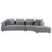 Toscano 134-inch Upholstered Sectional Sofa Grey - Imperial Furniture (Las Vegas, NV) - Multi Location