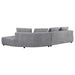 Toscano 134-inch Upholstered Sectional Sofa Grey - Imperial Furniture (Las Vegas, NV) - Multi Location