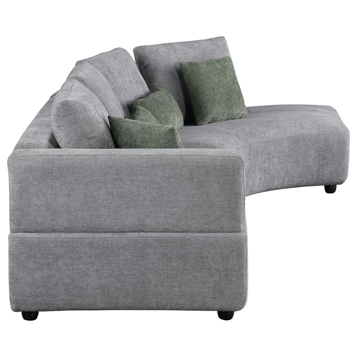 Toscano 134-inch Upholstered Sectional Sofa Grey - Imperial Furniture (Las Vegas, NV) - Multi Location