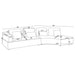 Toscano 134-inch Upholstered Sectional Sofa Grey - Imperial Furniture (Las Vegas, NV) - Multi Location