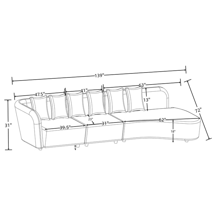 Fayette Stationary Sectionals - Imperial Furniture (Las Vegas, NV) - Multi Location