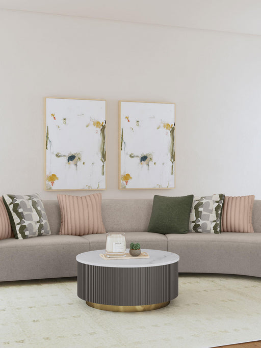 Fayette Upholstered Armless Chair Greige - Imperial Furniture (Las Vegas, NV) - Multi Location