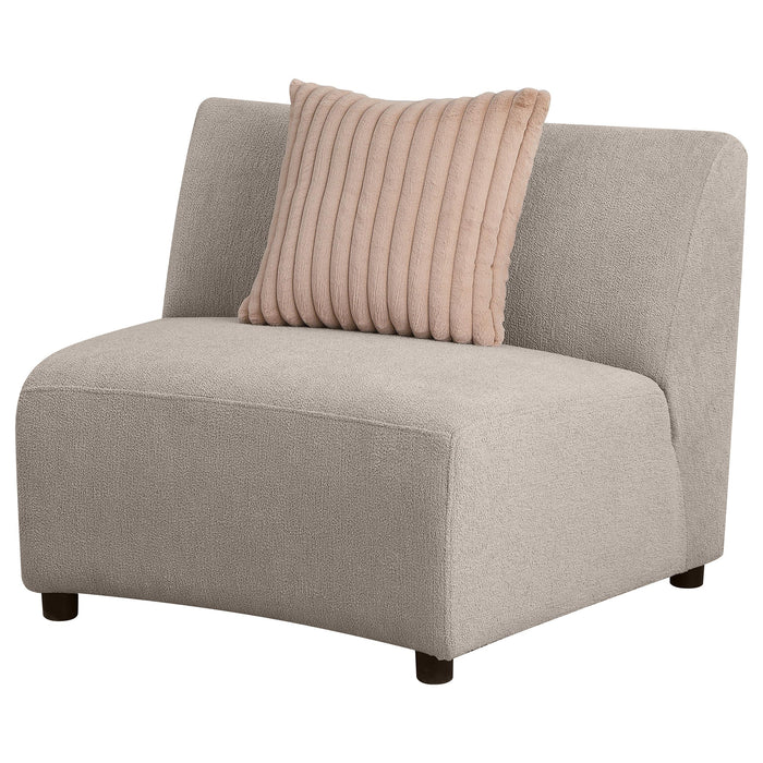Fayette Upholstered Armless Chair Greige - Imperial Furniture (Las Vegas, NV) - Multi Location