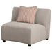 Fayette Upholstered Armless Chair Greige - Imperial Furniture (Las Vegas, NV) - Multi Location