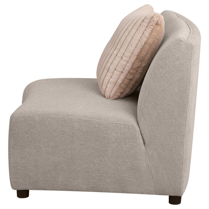 Fayette Upholstered Armless Chair Greige - Imperial Furniture (Las Vegas, NV) - Multi Location