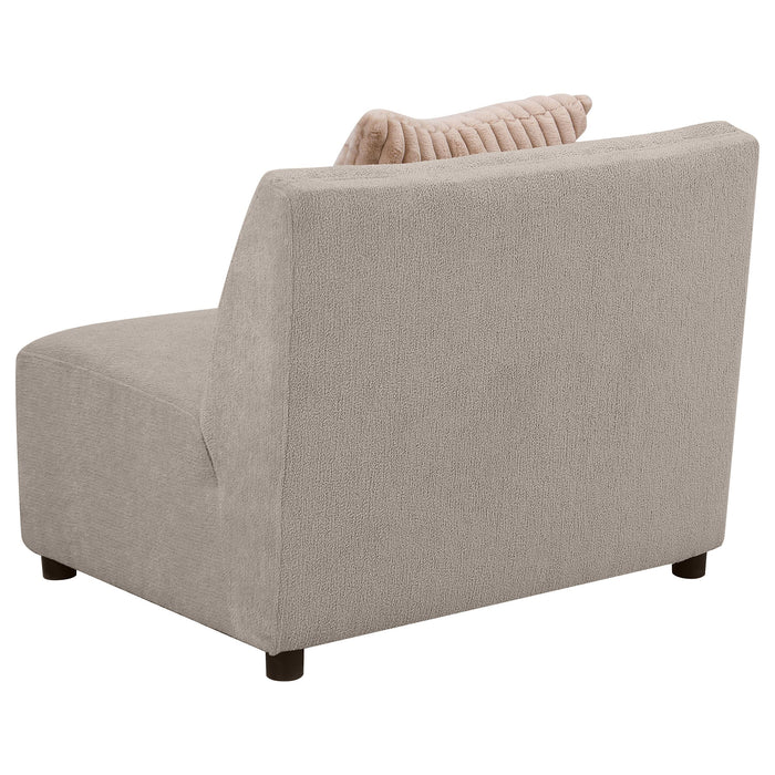 Fayette Upholstered Armless Chair Greige - Imperial Furniture (Las Vegas, NV) - Multi Location
